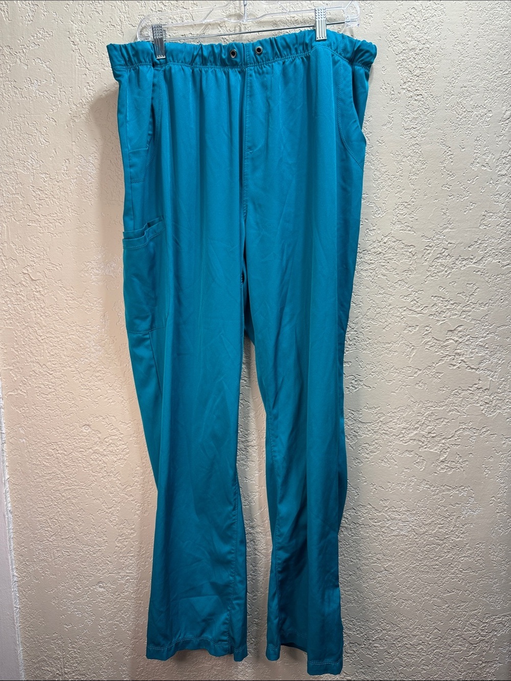 HH Works Healing Hands Scrub Pants 1X Teal Elastic Waist Medical - Picture 2 of 8